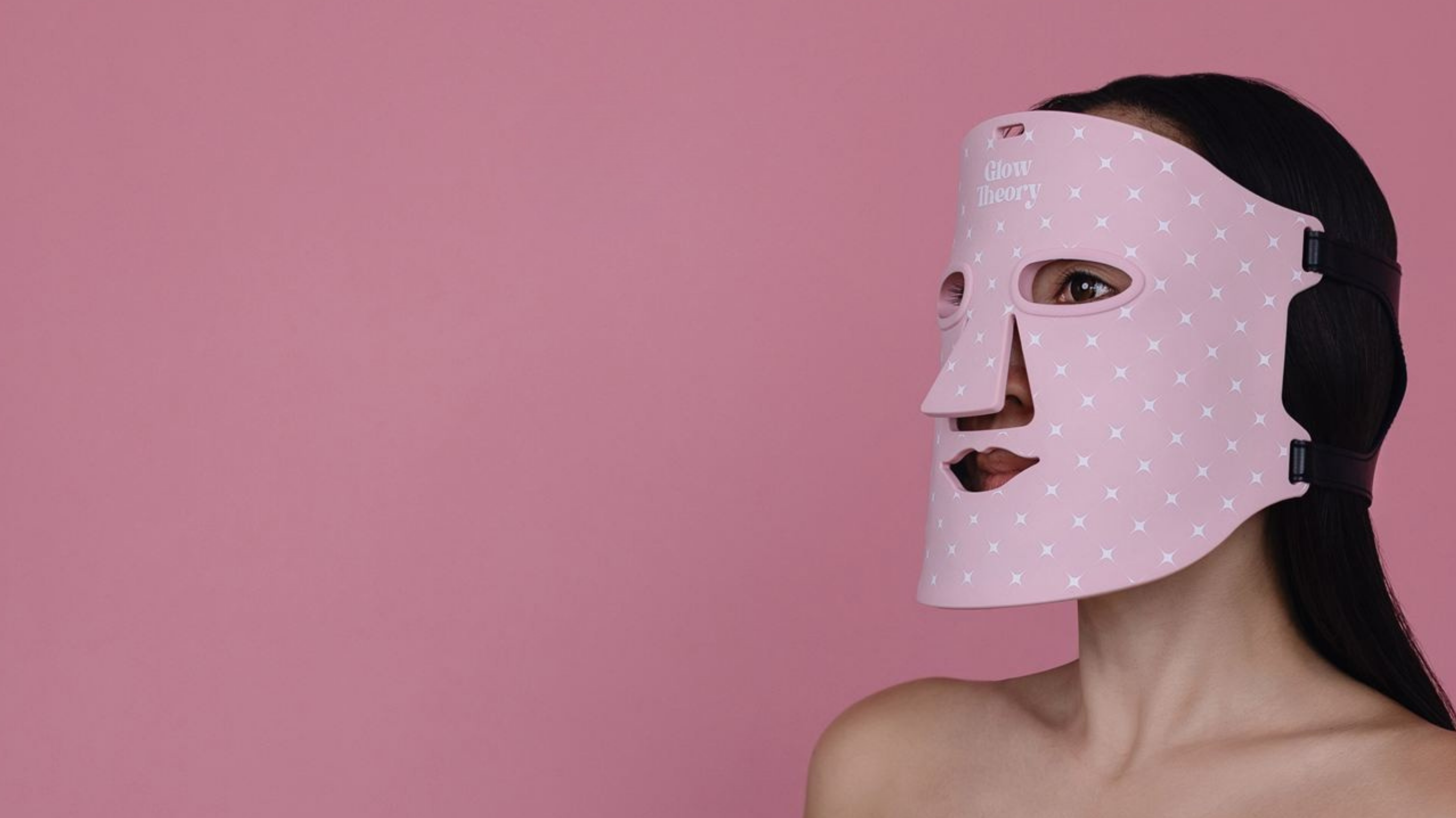 Glow LED Mask Pro from side angle | LED facial Mask NZ